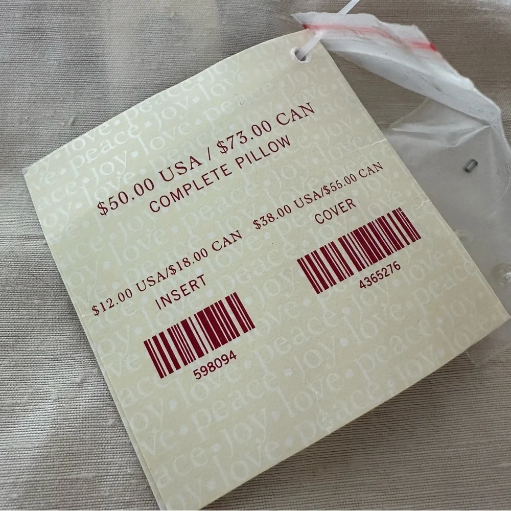 NWT‎ Pottery Barn 18” X 18” Square Champagne Shimmer Beaded Pillow Cover New